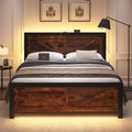 King Size Led Bed Frame with USB Charging Station D823