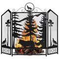 Black 3 Panel Fireplace Screen L2956