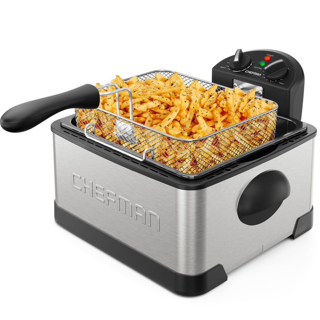 4.5 Liter Stainless Steel Deep Fryer with Basket Strainer C603