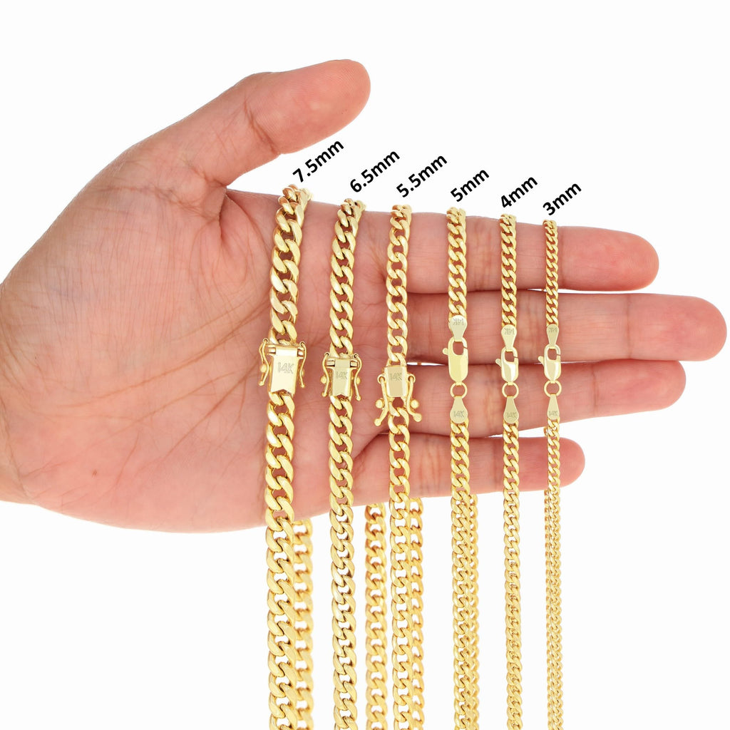 14K Yellow Gold Cuban Link Chain Necklace O685607