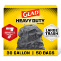 30 Gallon Unscented Heavy Duty Drawstring Trash Bags, 50 Count K92740