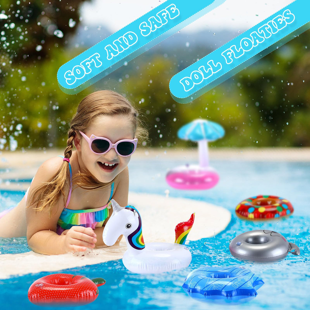 120 Pack Inflatable Drink Holder Pool Floats O40359