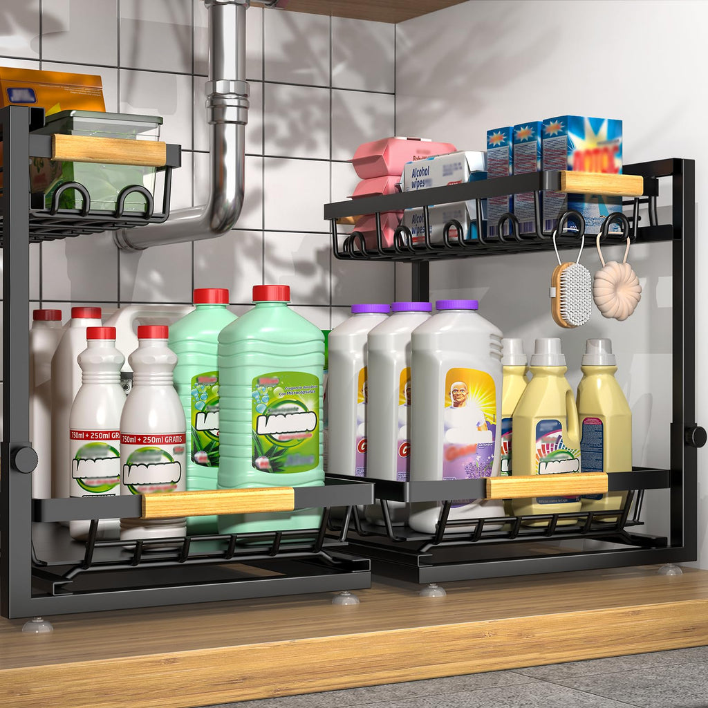 2-Tier Height Adjustable Under Sink Organizer & Storage F90799