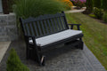 Black Wooden Glider Bench with Gray Cushion N49593