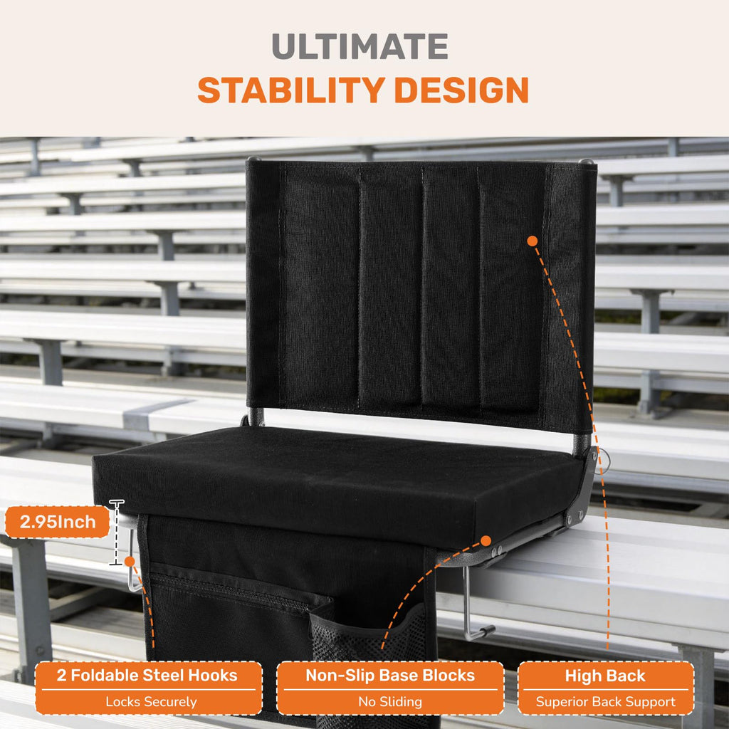 Padded Stadium Seats with Back Support M4605