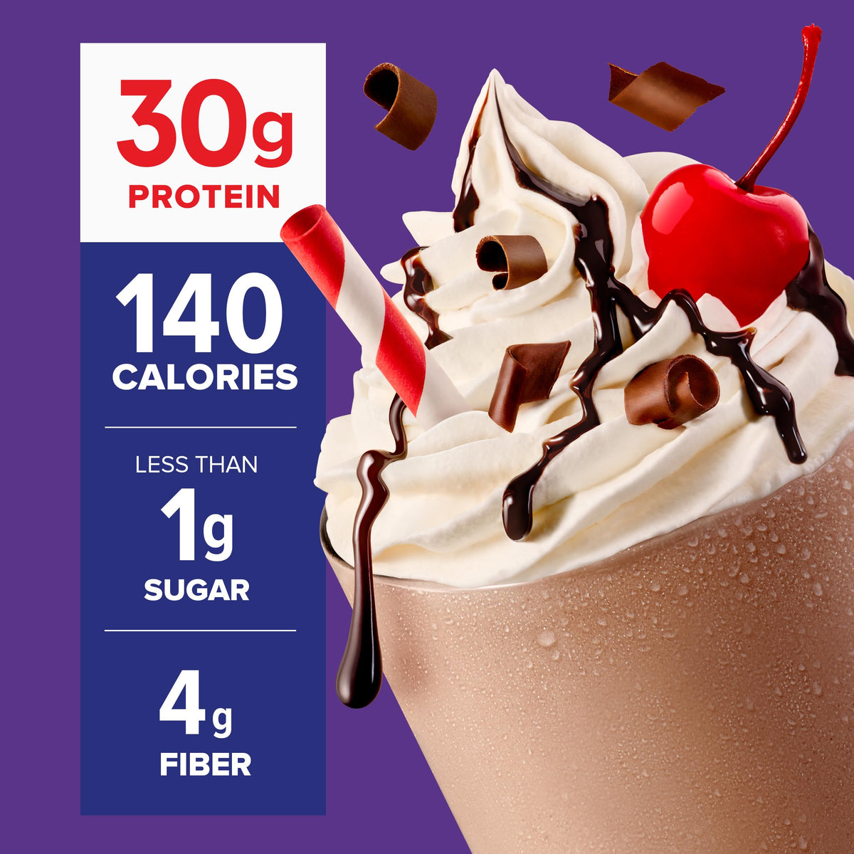 Chocolate Protein Shake, 30g Protein, 11oz Bottles, 12 Pack G360762