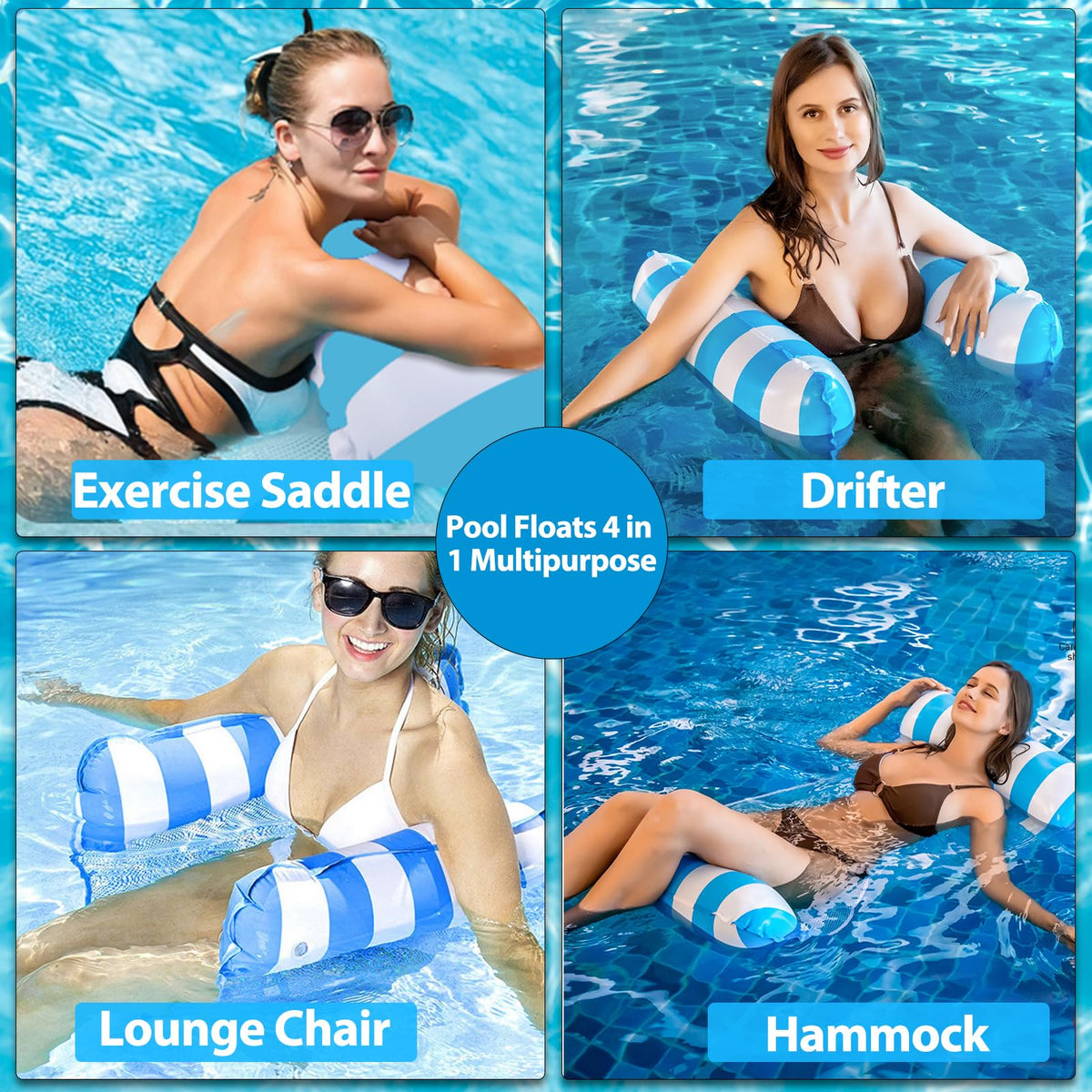 3 Pack Inflatable Pool Floats Hammock D47850