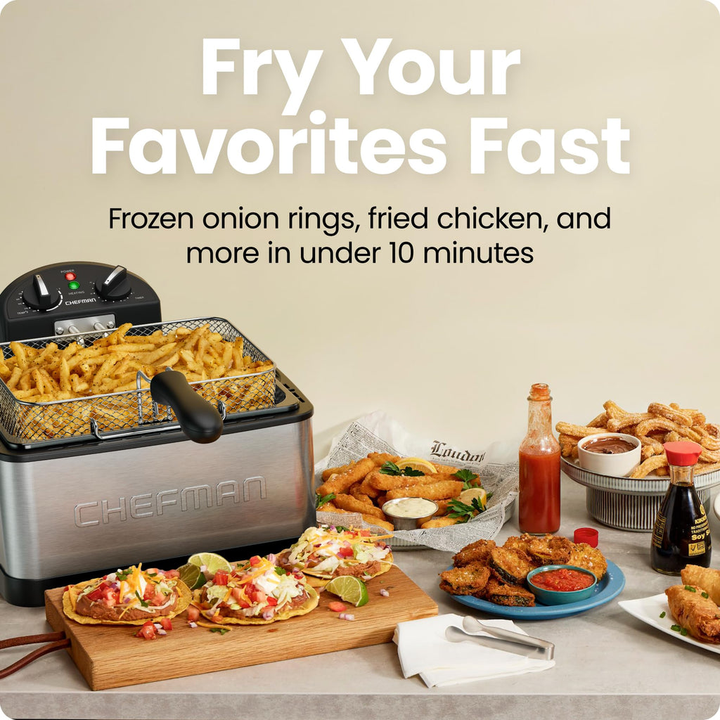 4.5 Liter Stainless Steel Deep Fryer with Basket Strainer C603