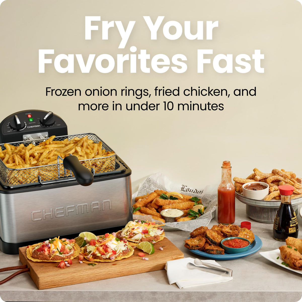 4.5 Liter Stainless Steel Deep Fryer with Basket Strainer C603