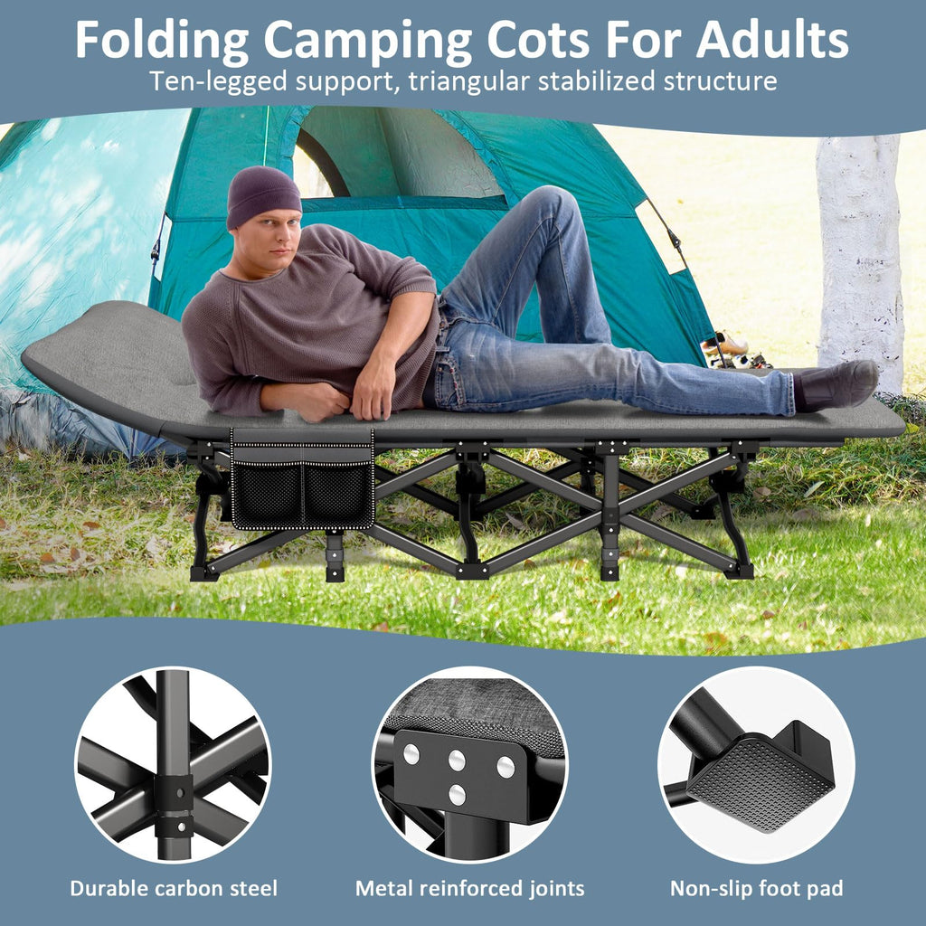 Camping Cot with Mattress and Pillow S13508