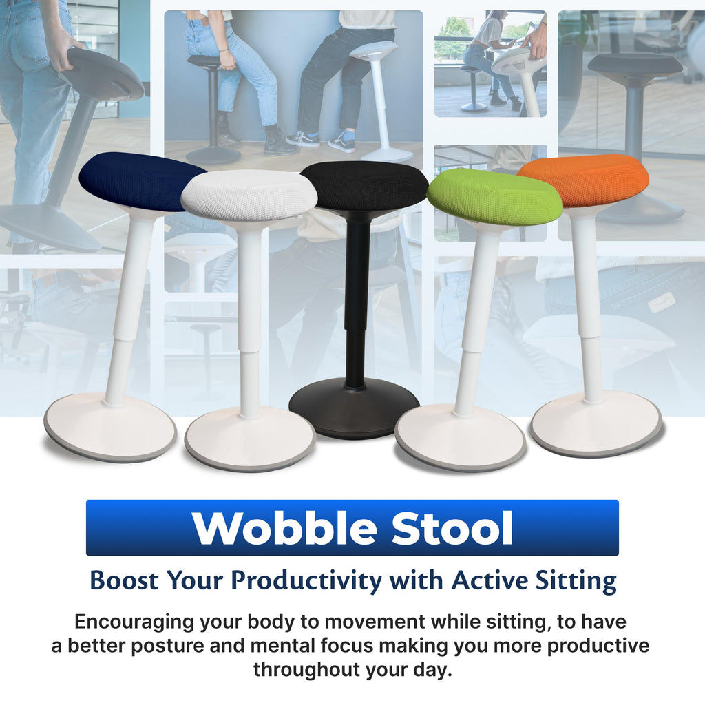 Height Adjustable Swivel Wobble Stool P5117