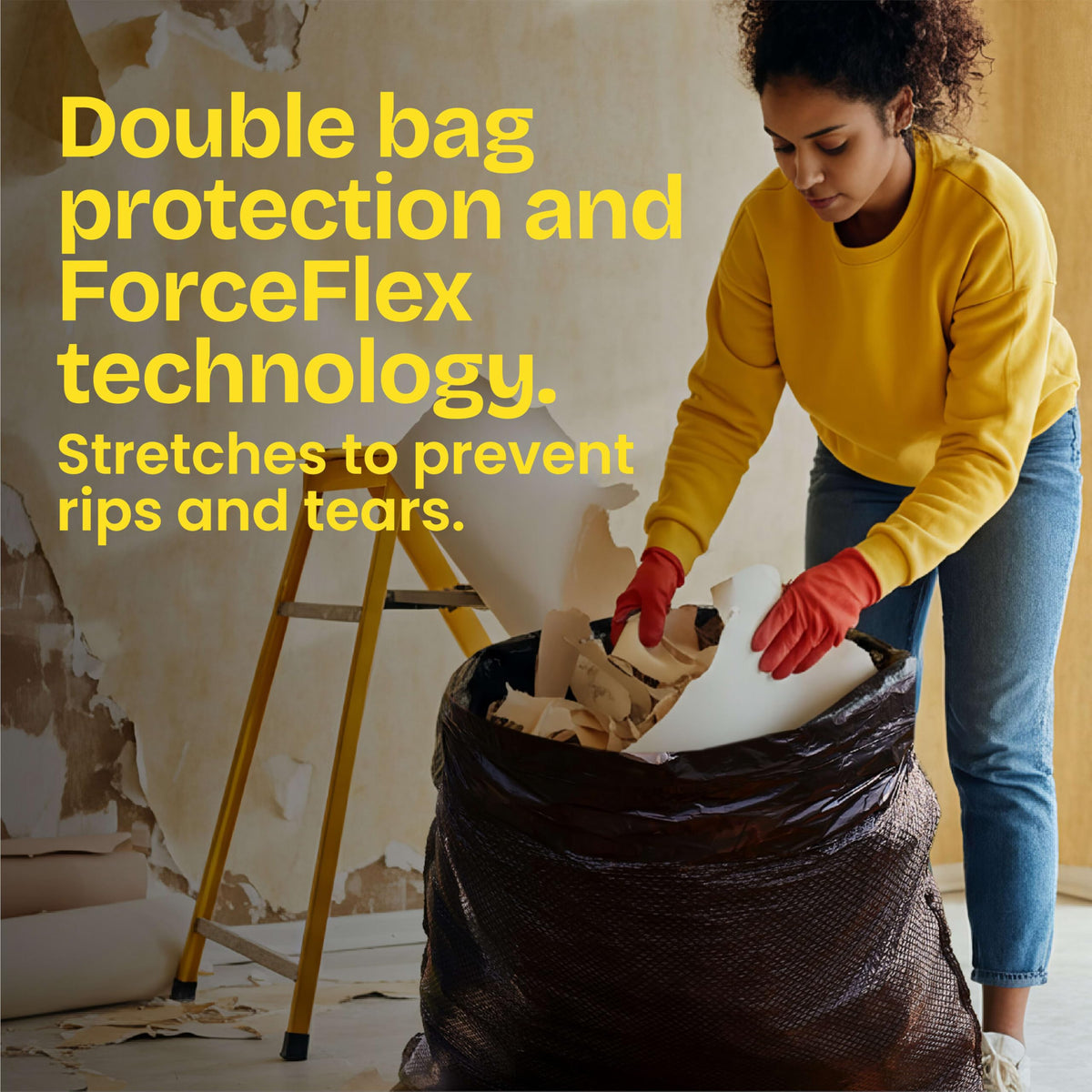 30 Gallon Unscented Heavy Duty Drawstring Trash Bags, 50 Count K92740