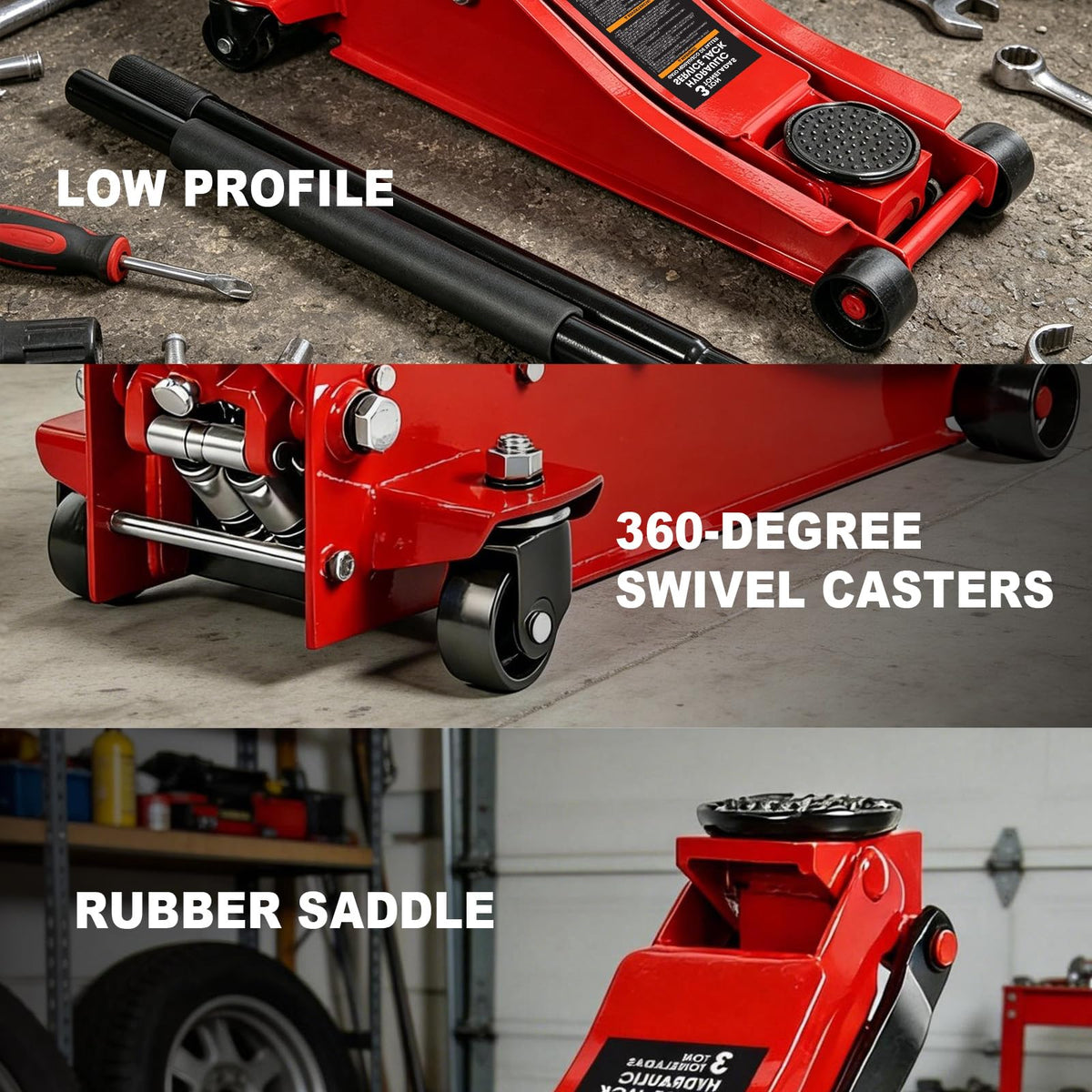 3 Ton 6600LBS Capacity Hydraulic Floor Jack G1169