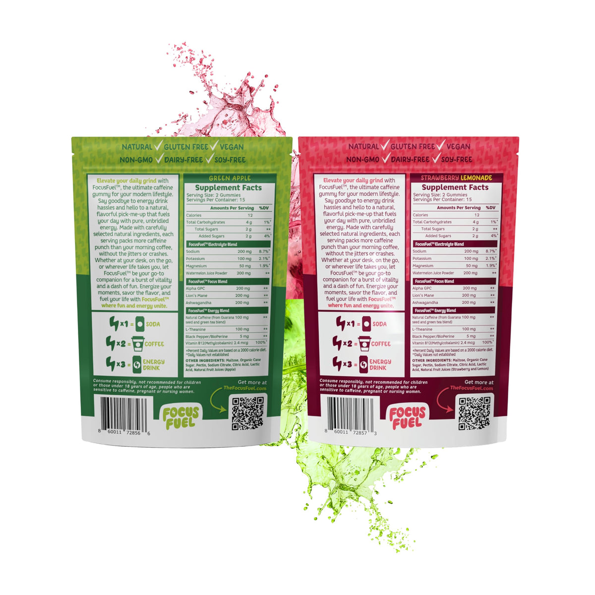 Energy Chews Variety Pack Strawberry Lemonade Green Apple 2-Pack F491898