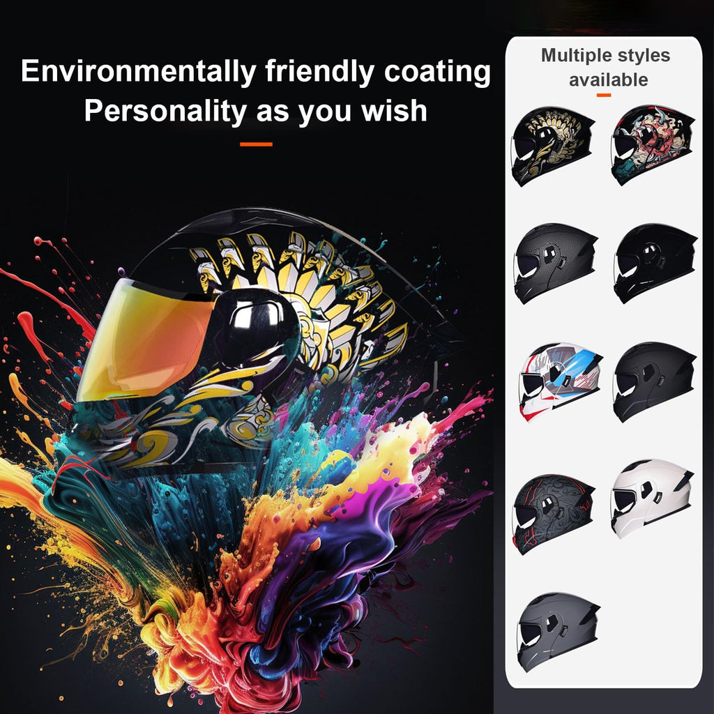 Modular Bluetooth Motorcycle Helmet DOT Approved Dual Visor Flip up M742804