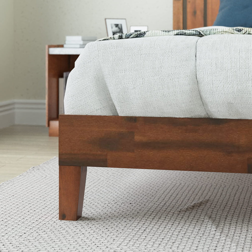 Queen Wood Platform Bed Frame with Headboard N555019