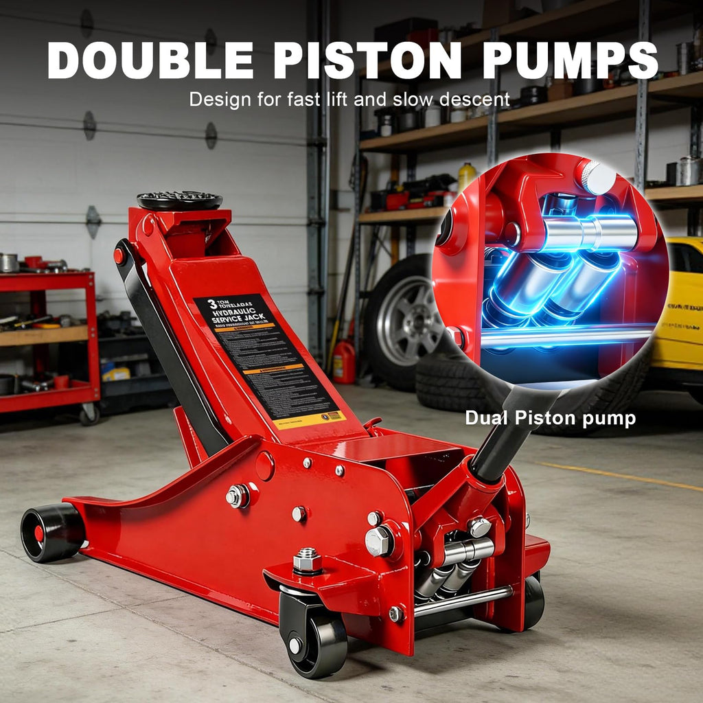 3 Ton 6600LBS Capacity Hydraulic Floor Jack G1169