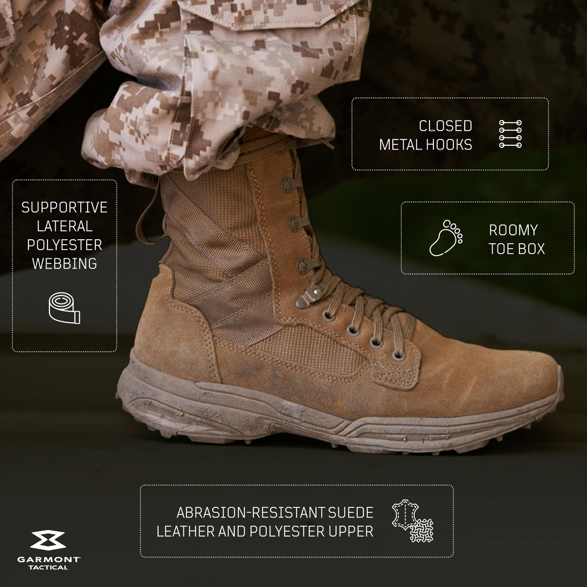 Suede Combat Boots C439
