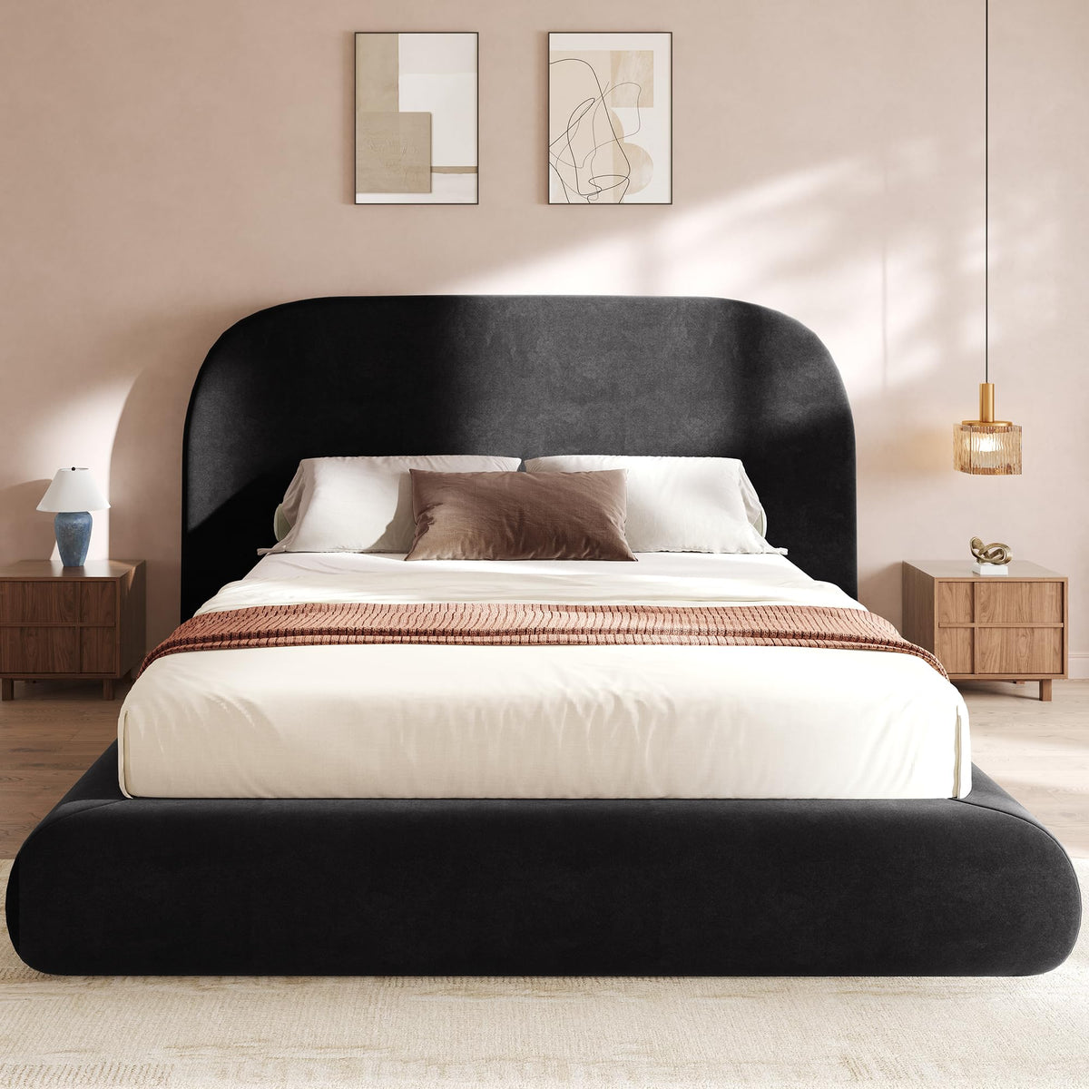 Queen Size Bed Frame with Headboard Z345210