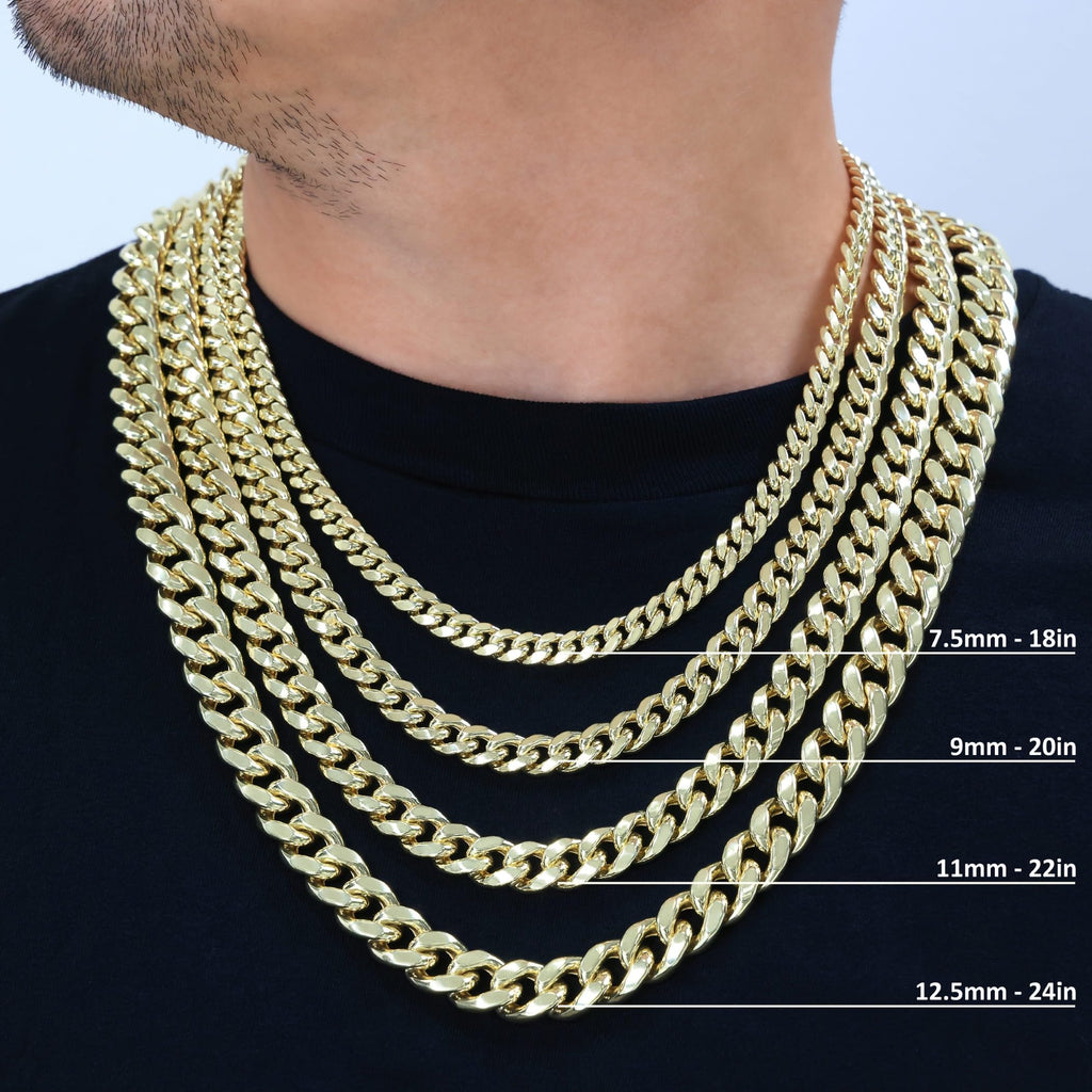 14K Yellow Gold Cuban Link Chain Necklace O685607