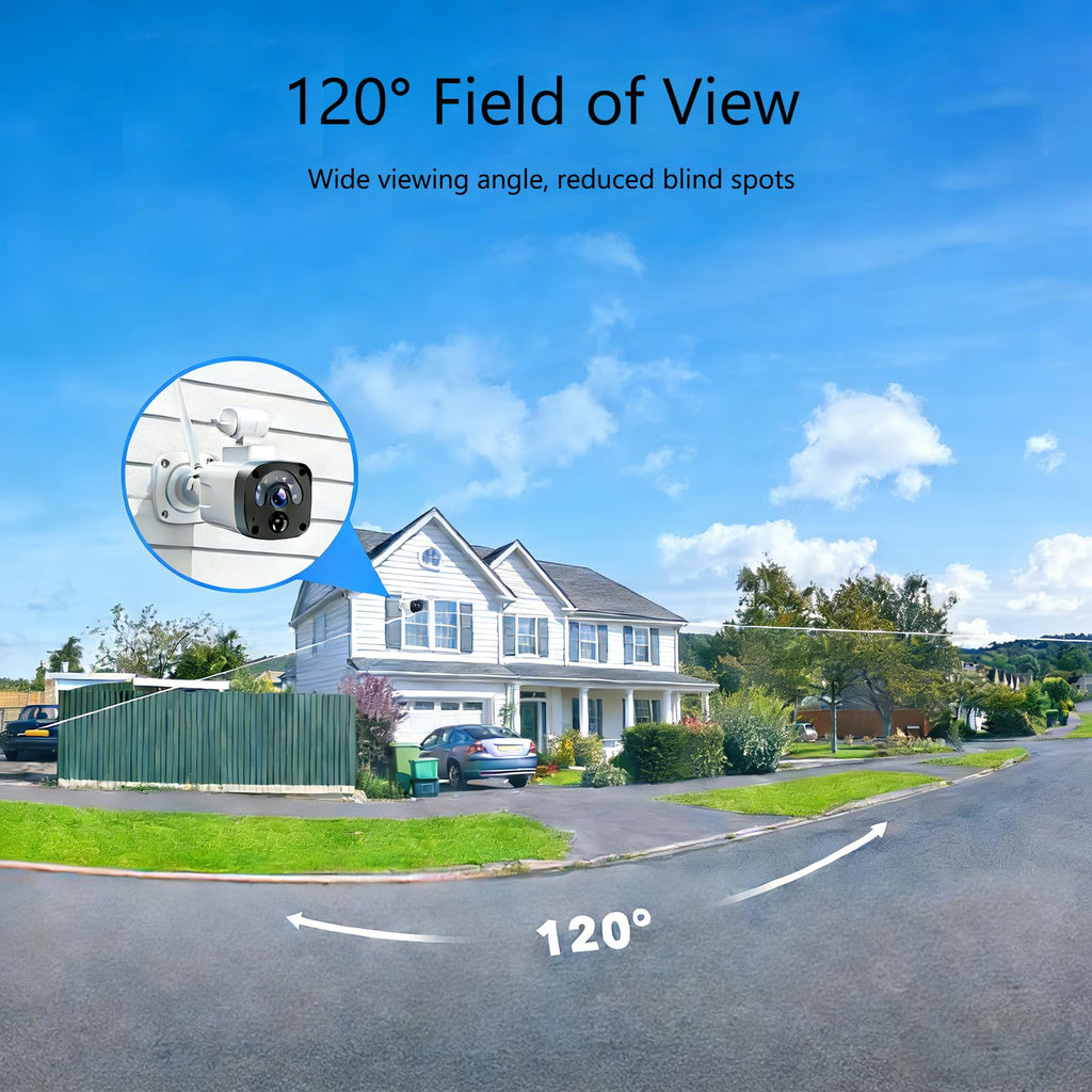 4MP Solar Security Cameras Wireless Outdoor WiFi N81737