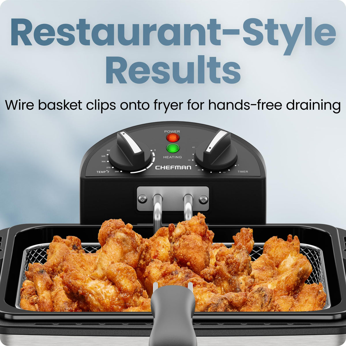 4.5 Liter Stainless Steel Deep Fryer with Basket Strainer C603