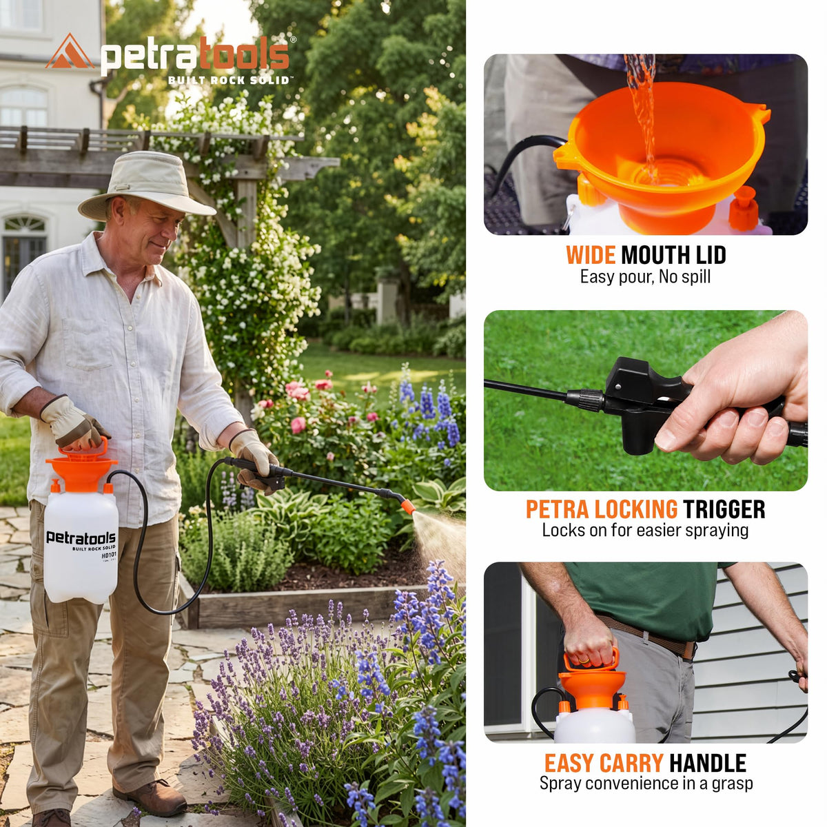 1 Gallon Garden Pump Sprayer with 52-in Hose & 2 Nozzles M251432