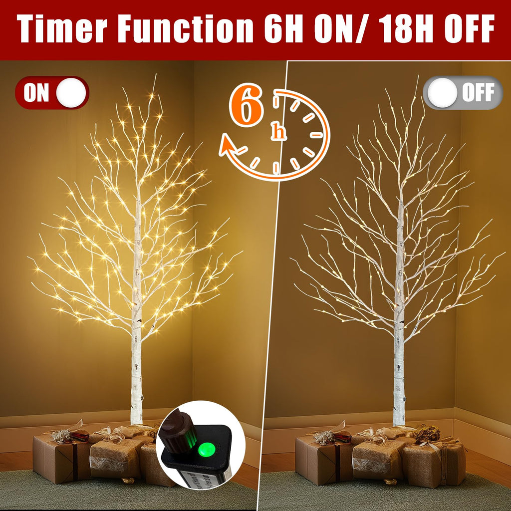 6ft Prelit White Christmas Trees 2Pack V6040