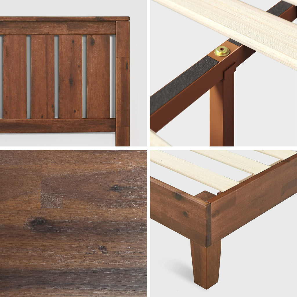 Queen Wood Platform Bed Frame with Headboard N555019