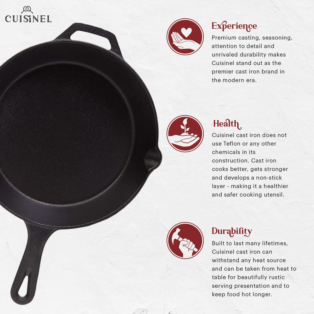 10 Inch Pre-Seasoned Cast Iron Skillet with Lid J66118