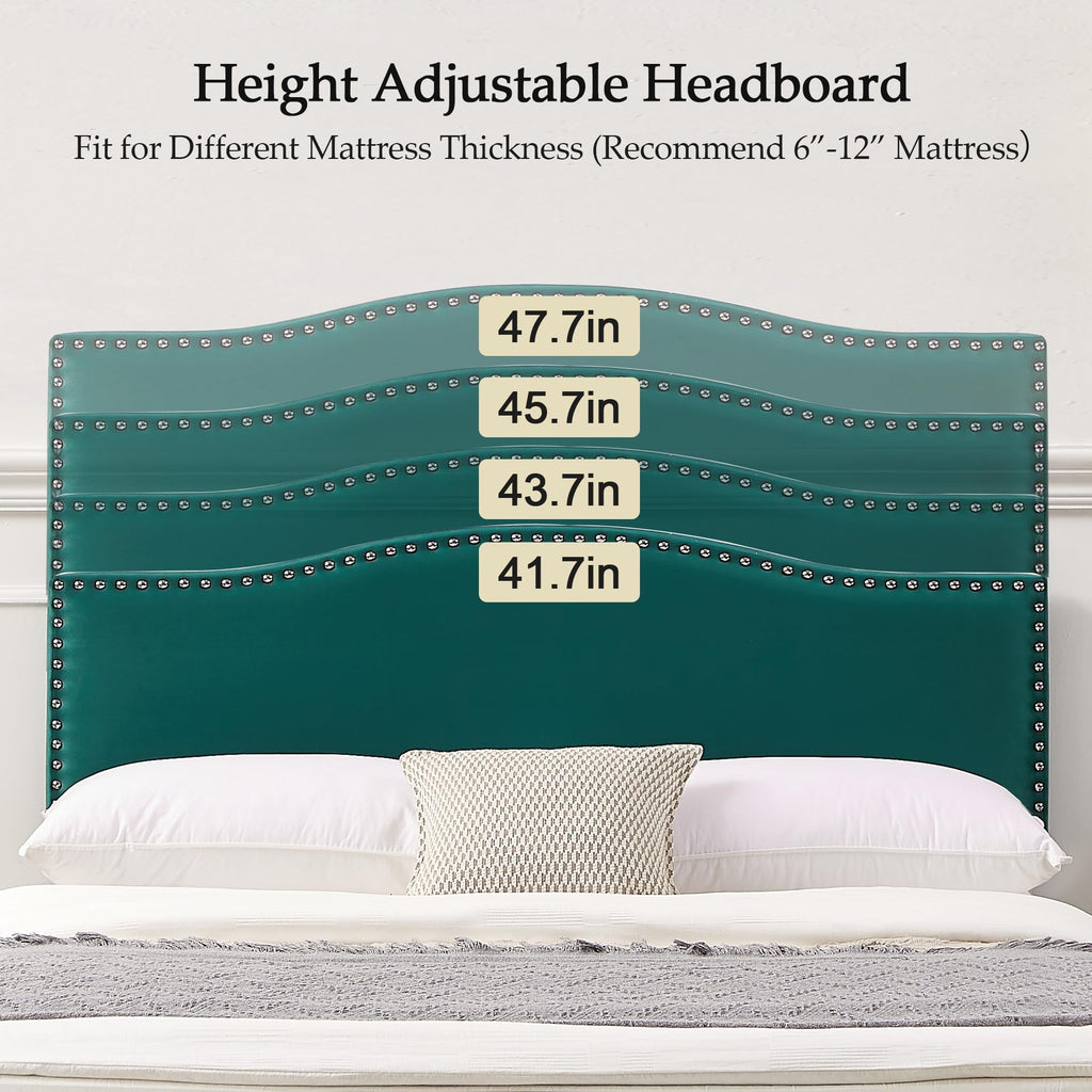 Full Platform Bed Frame with Adjustable Upholstered Headboard Z775759