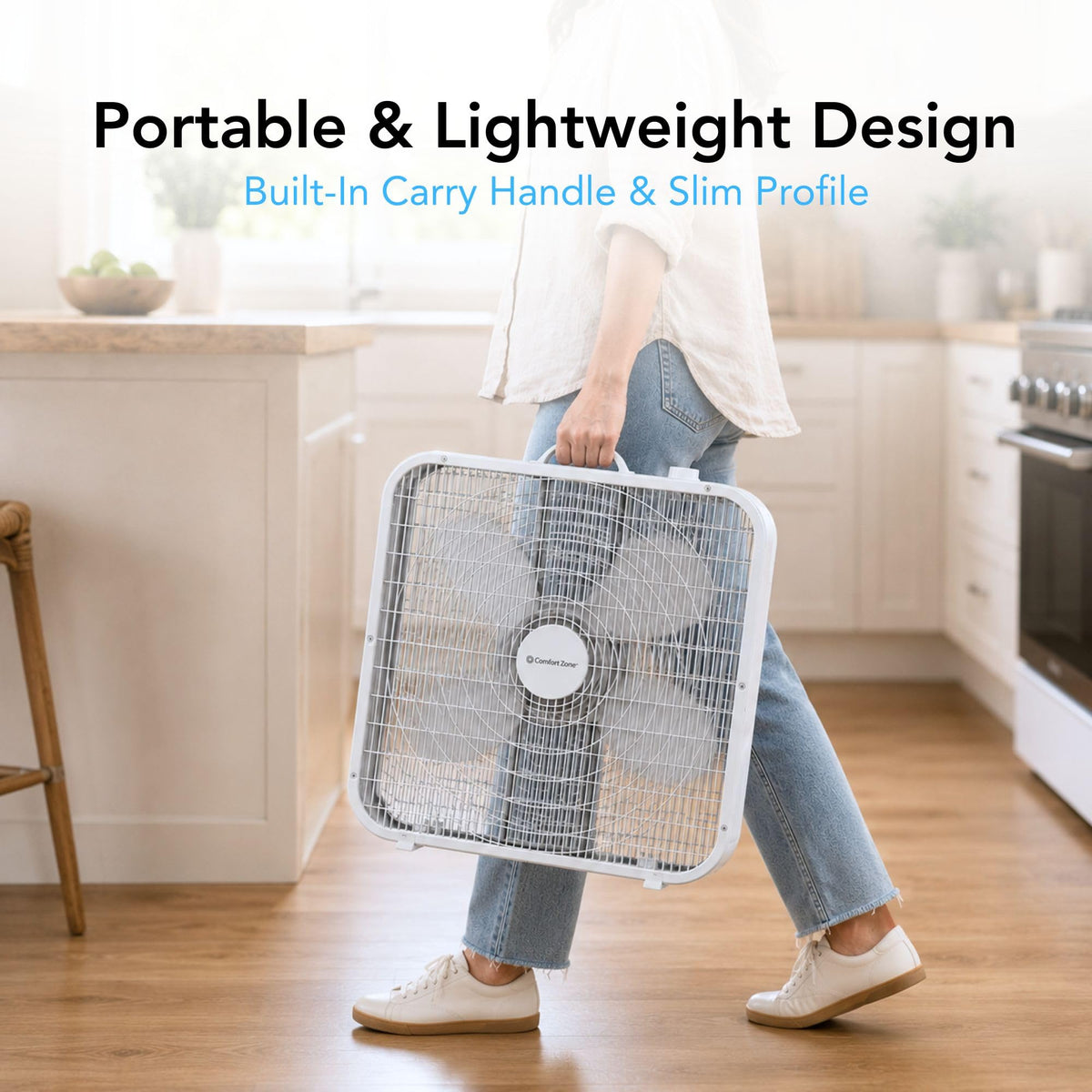 20 inch 3 Speed Box Fan with Carry Handle T59138