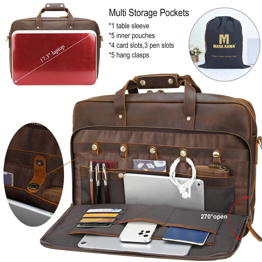 Leather Laptop Briefcase C55520