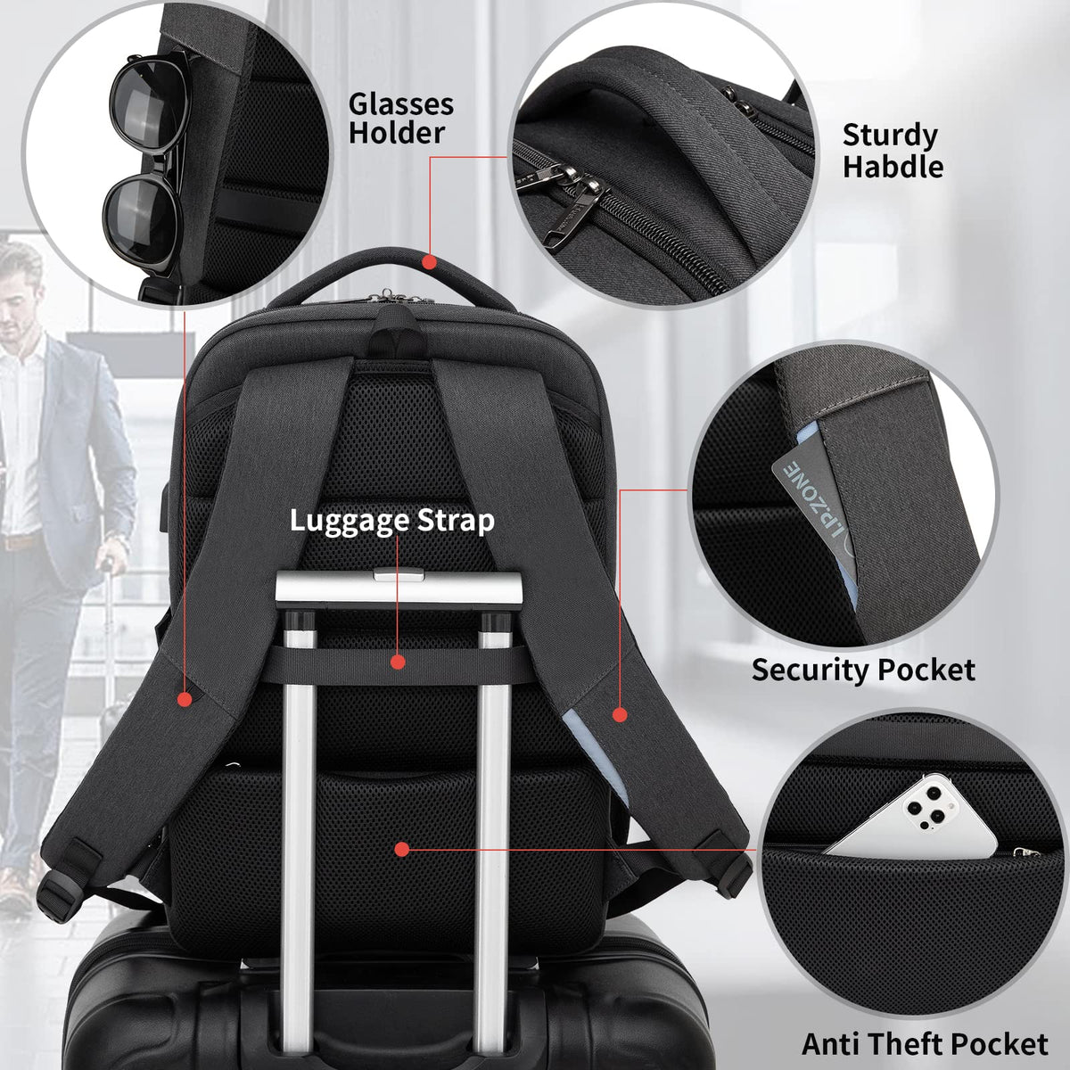 17 inch Travel Laptop Backpack N915144