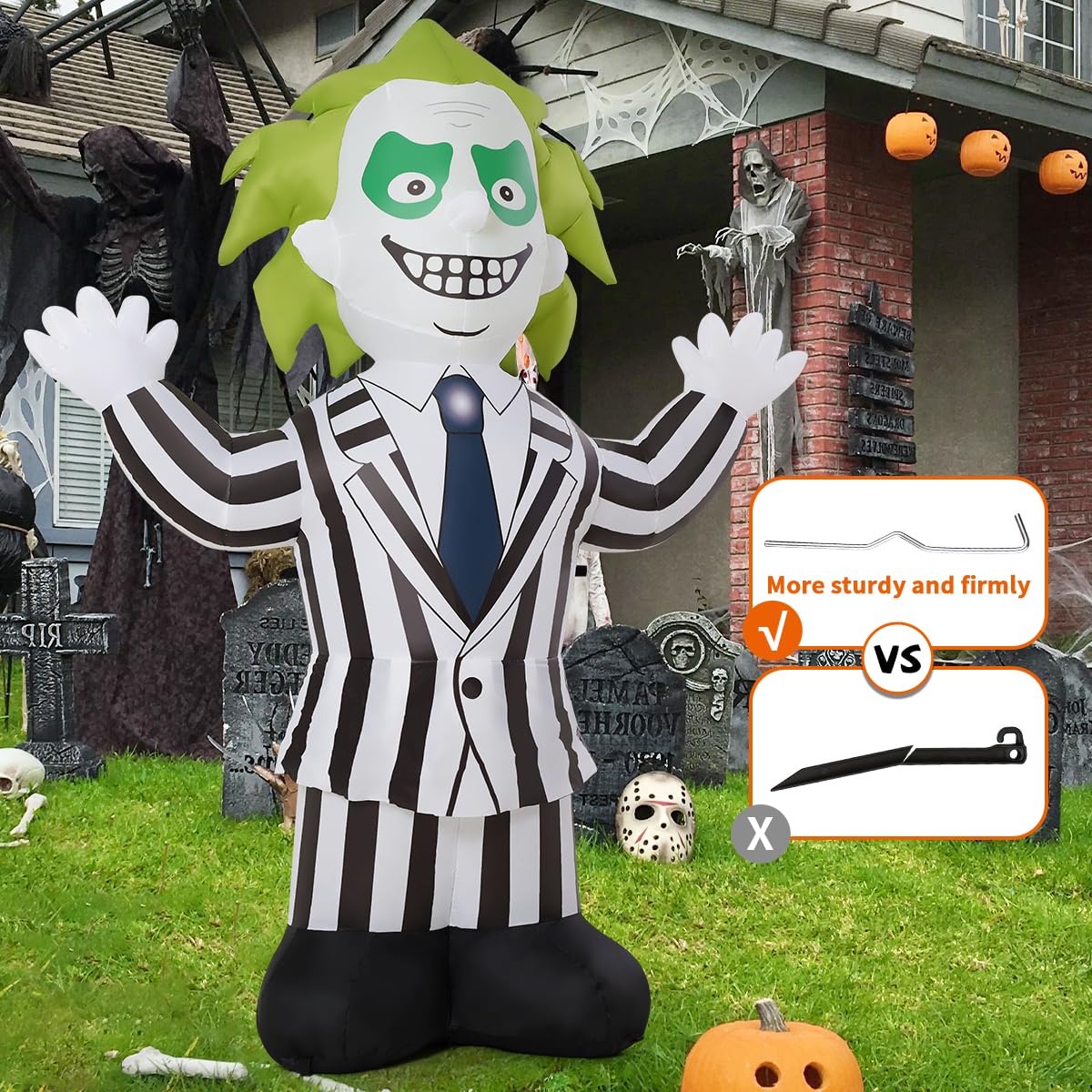 6 FT Halloween Inflatables with Built-in LEDs N47082