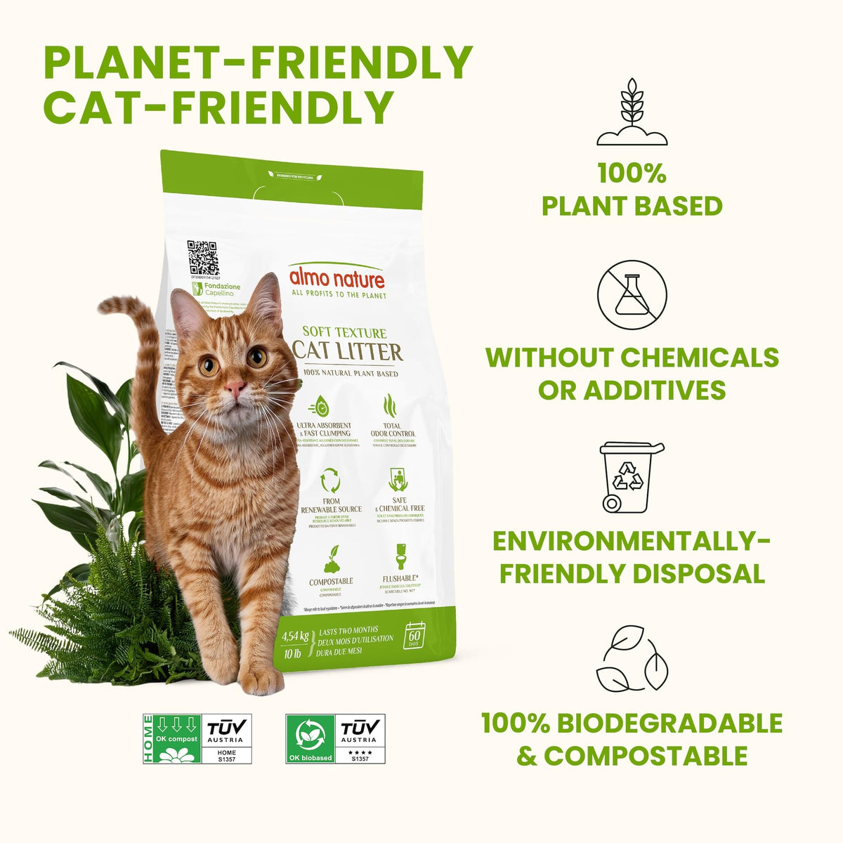Plant-Based Clumping Biodegradable Cat Litter 10 lbs C483202