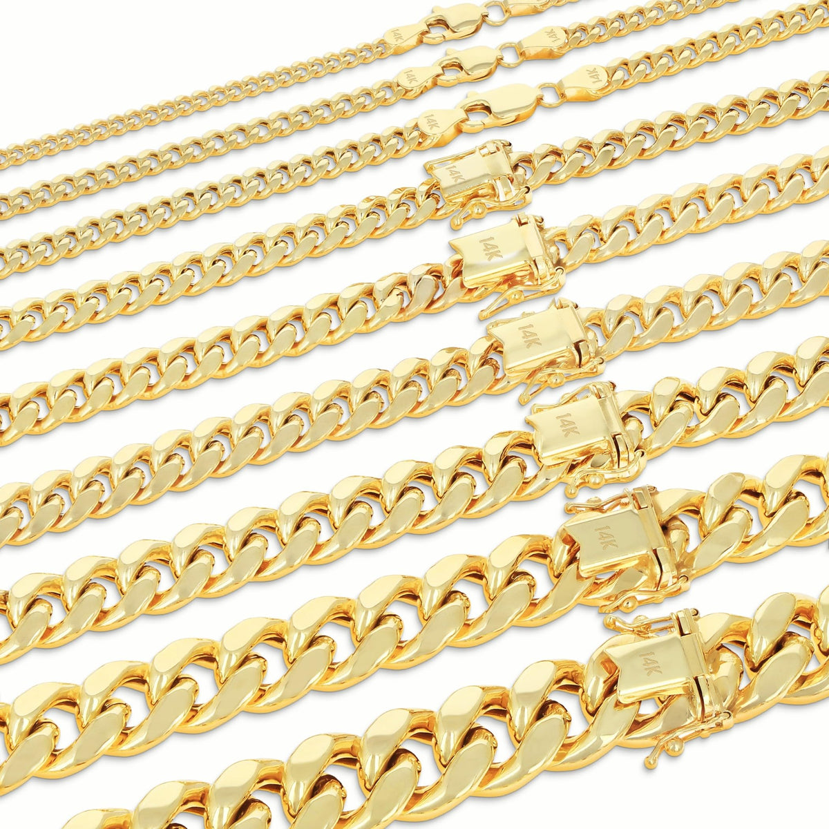 14K Yellow Gold Cuban Link Chain Necklace O685607