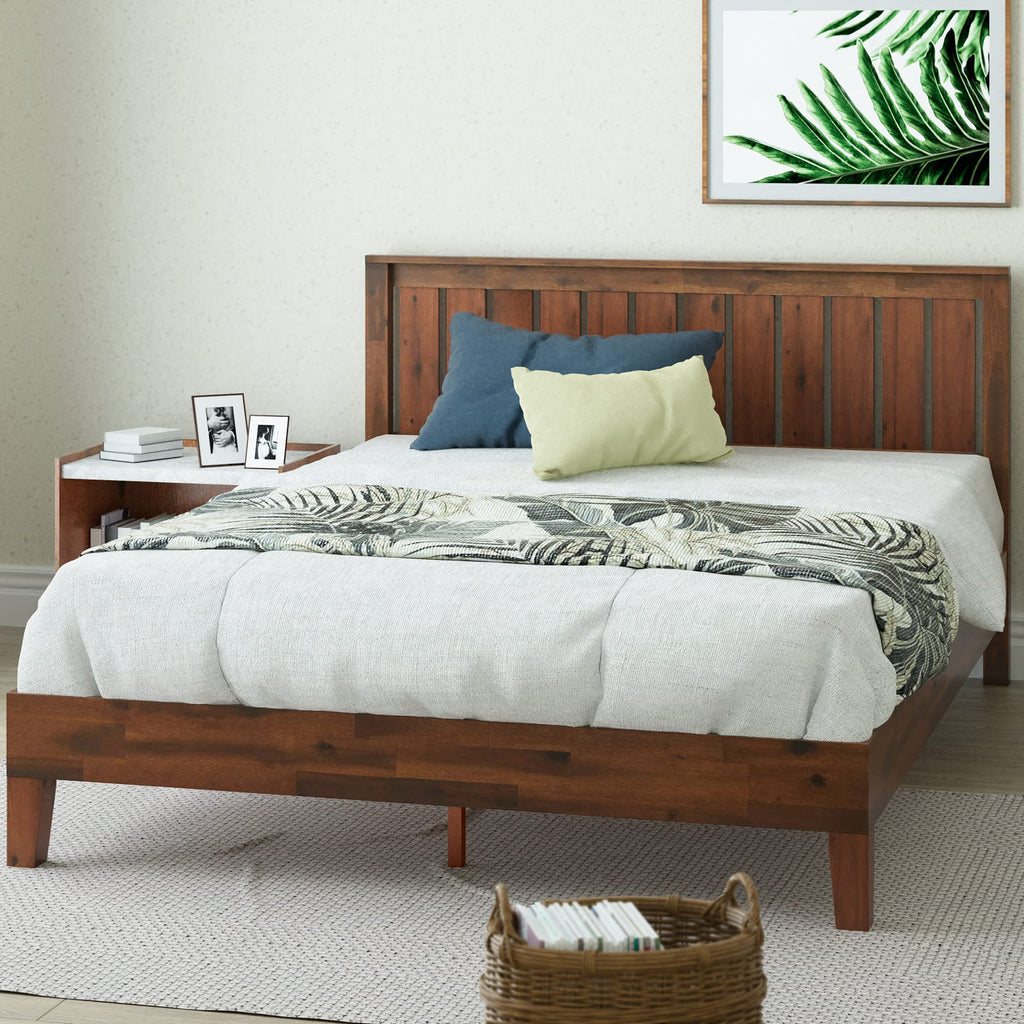 Queen Wood Platform Bed Frame with Headboard N555019