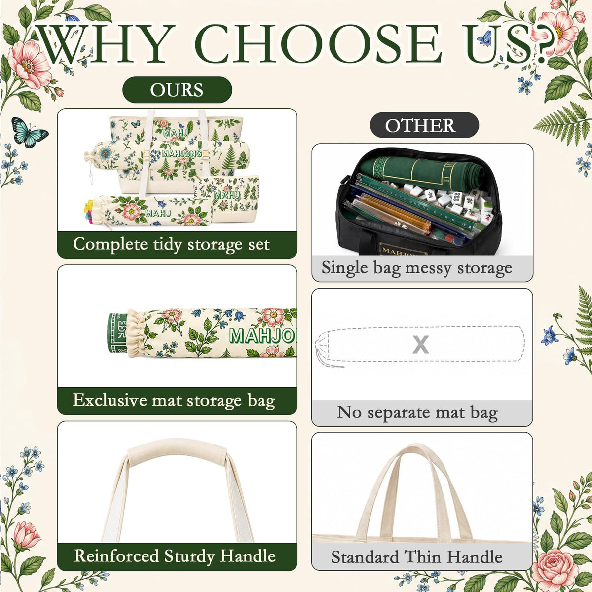 Mahjong Tile Bag Set D803