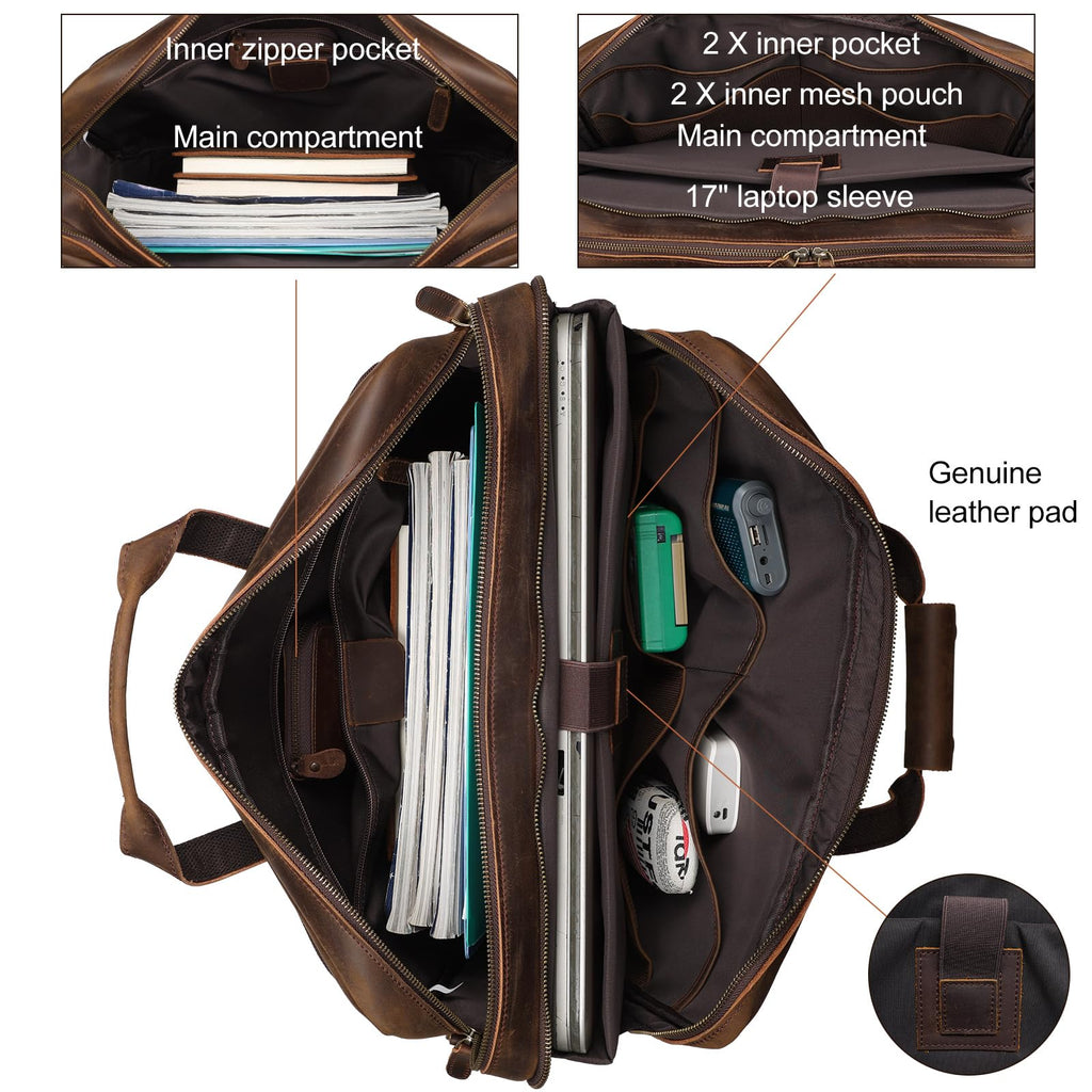 Leather Laptop Briefcase C55520