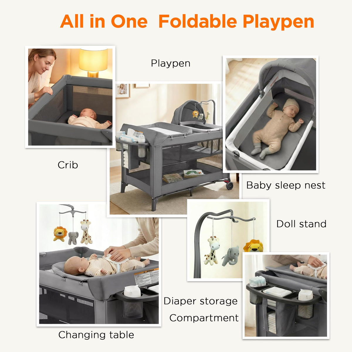 Pack and Play with Bassinet and Changing Table R9453