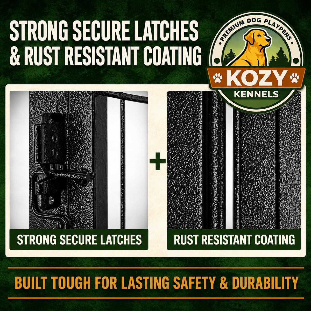 32 inch 16 Panels Heavy Duty Metal Dog Playpen with Gate O4360