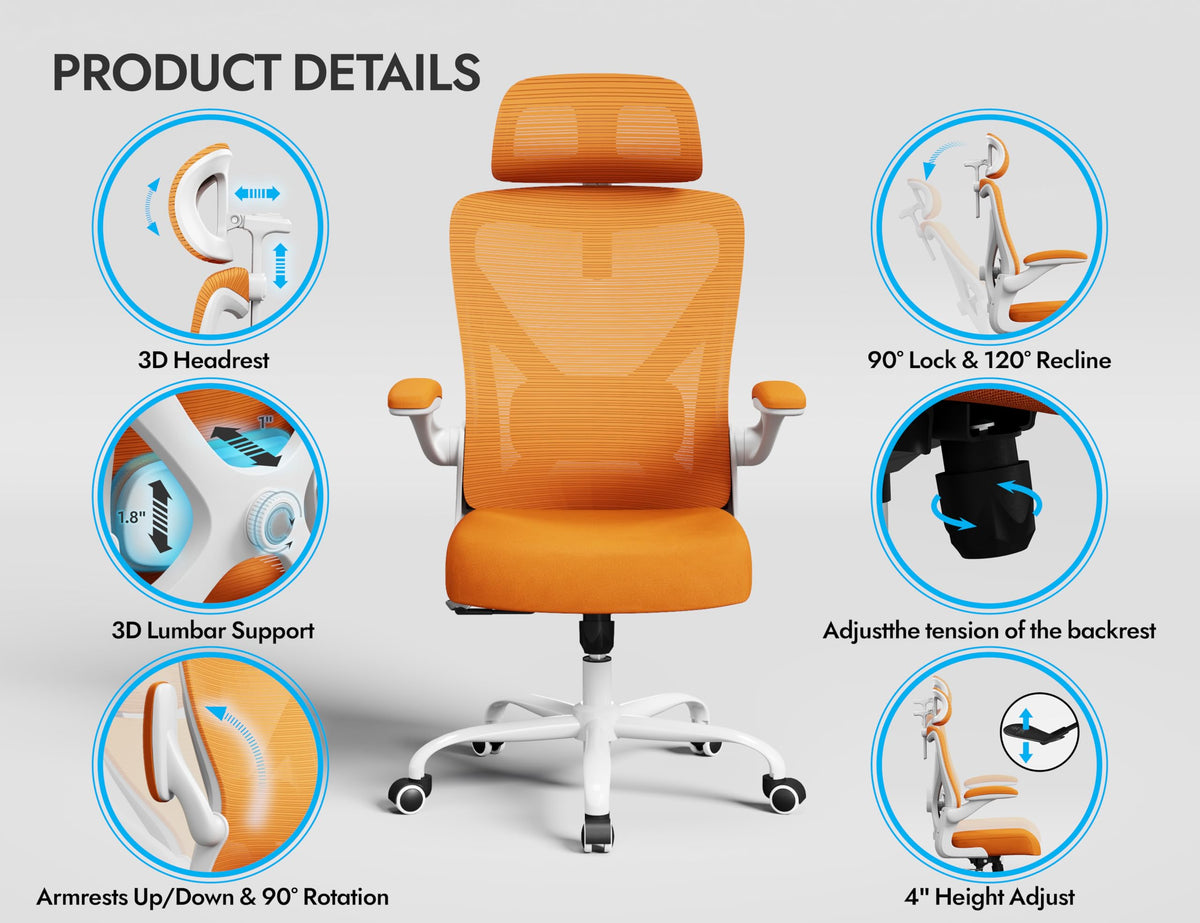 Ergonomic Mesh Office Chair with Headrest Q331