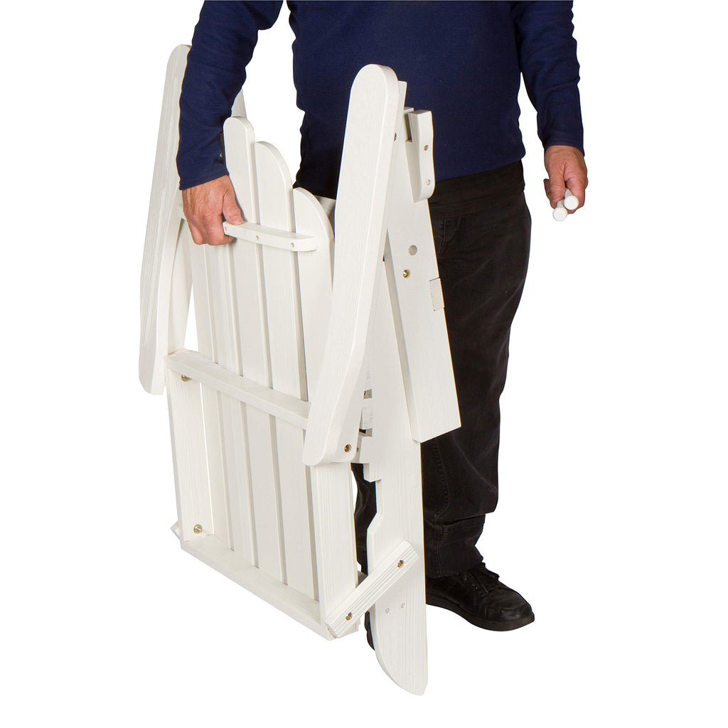 Eggshell White Wooden Outdoor Folding Chair G9400