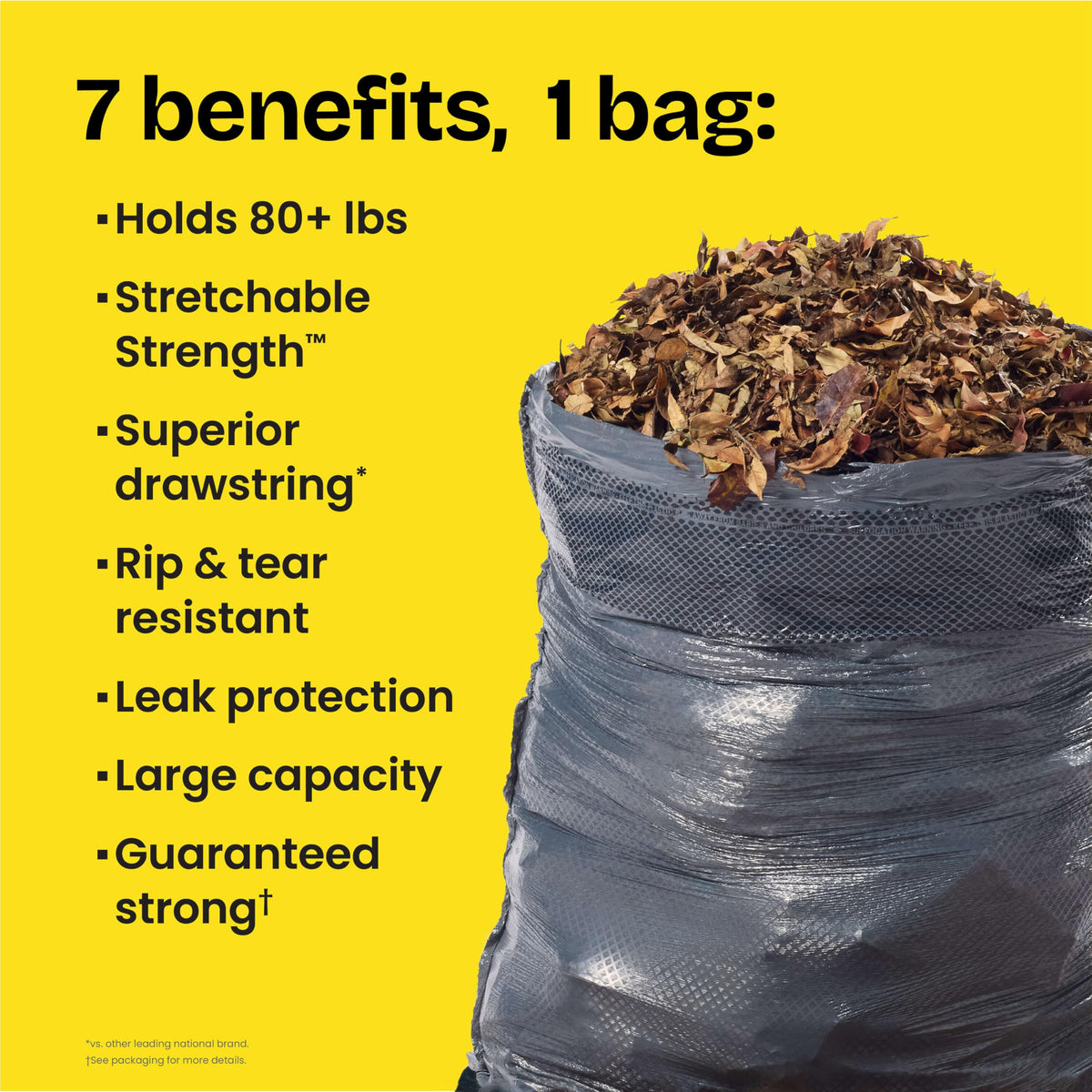 30 Gallon Unscented Heavy Duty Drawstring Trash Bags, 50 Count K92740