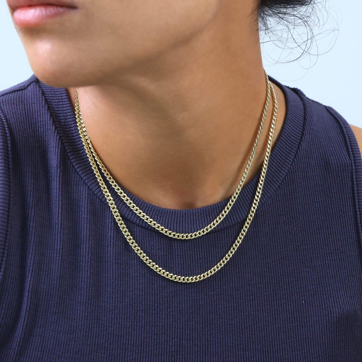 14K Yellow Gold Cuban Link Chain Necklace O685607