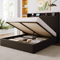 Full Lift Up Storage Hydraulic Bed Frame Black P6468