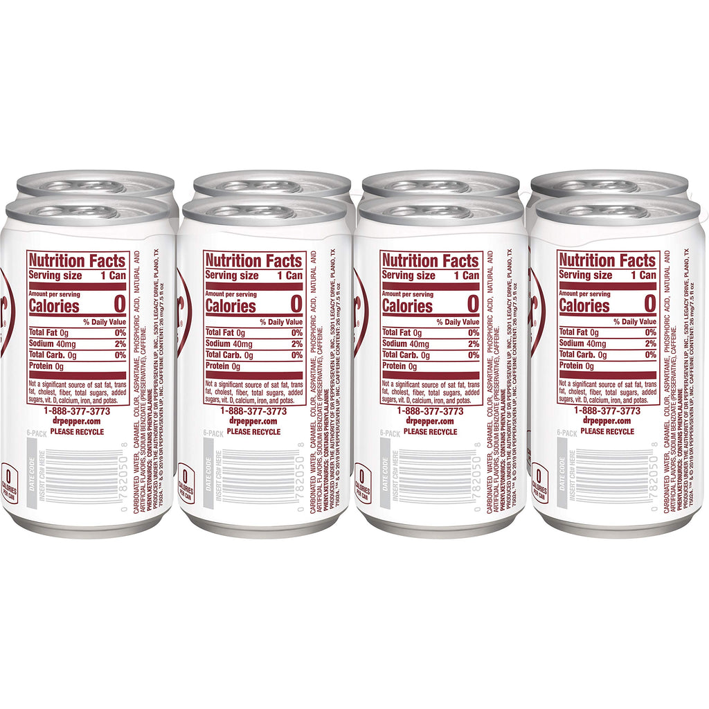 Diet Dr Pepper Soda 7.5 fl oz 8 pack B42279
