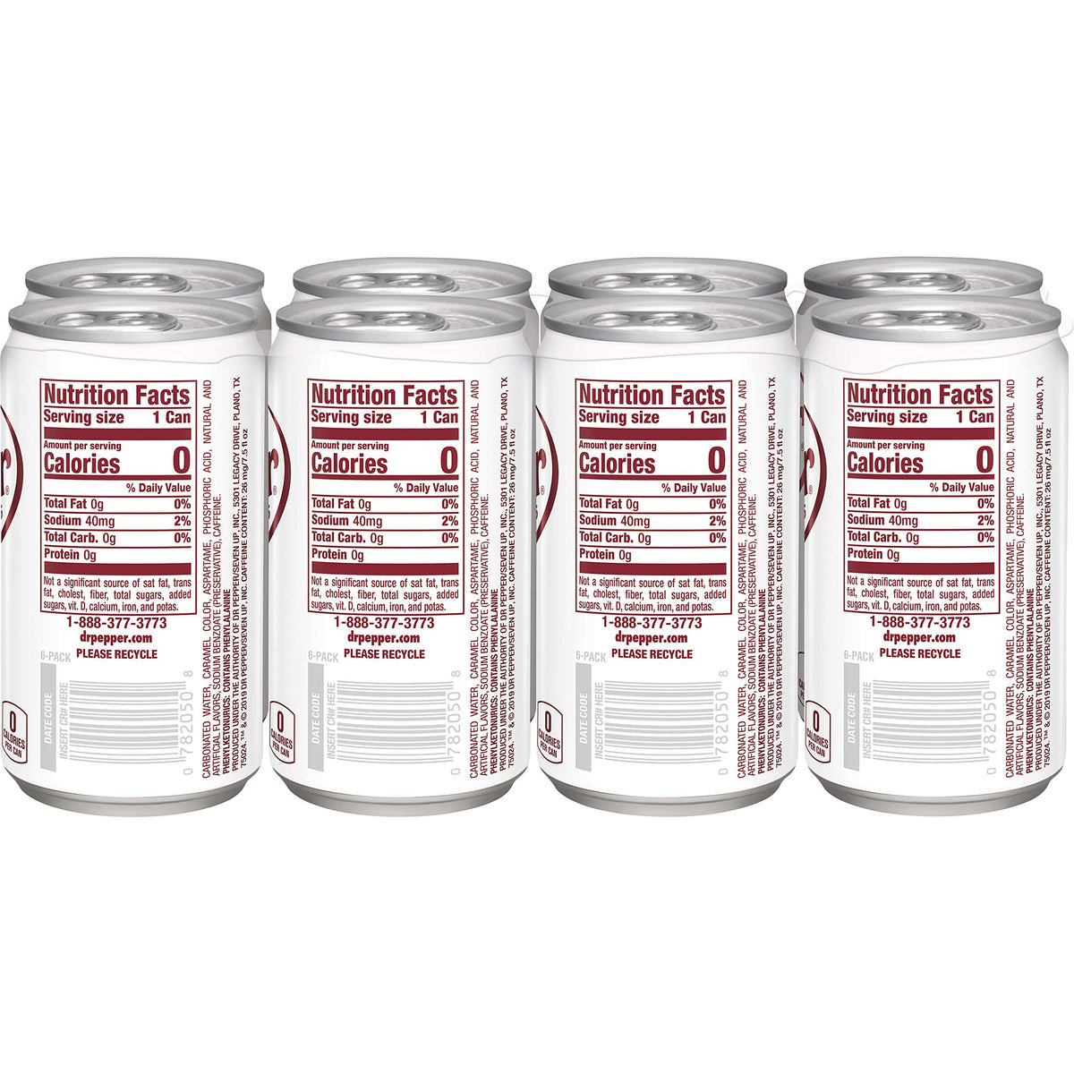 Diet Dr Pepper Soda 7.5 fl oz 8 pack B42279