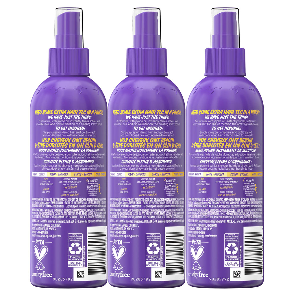 Leave-In Conditioner Spray with Jojoba Oil 8 Fl Oz 3-Pack D794
